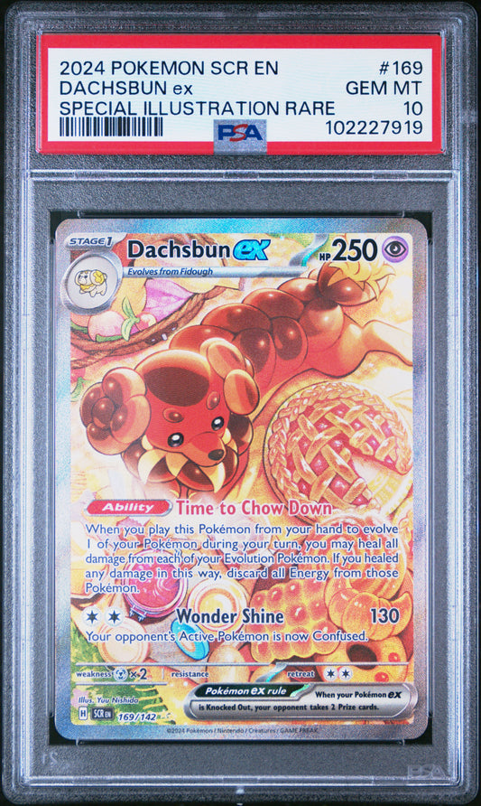 Dachsbun ex PSA 10 2024 Pokemon SCR Stellar Crown #169