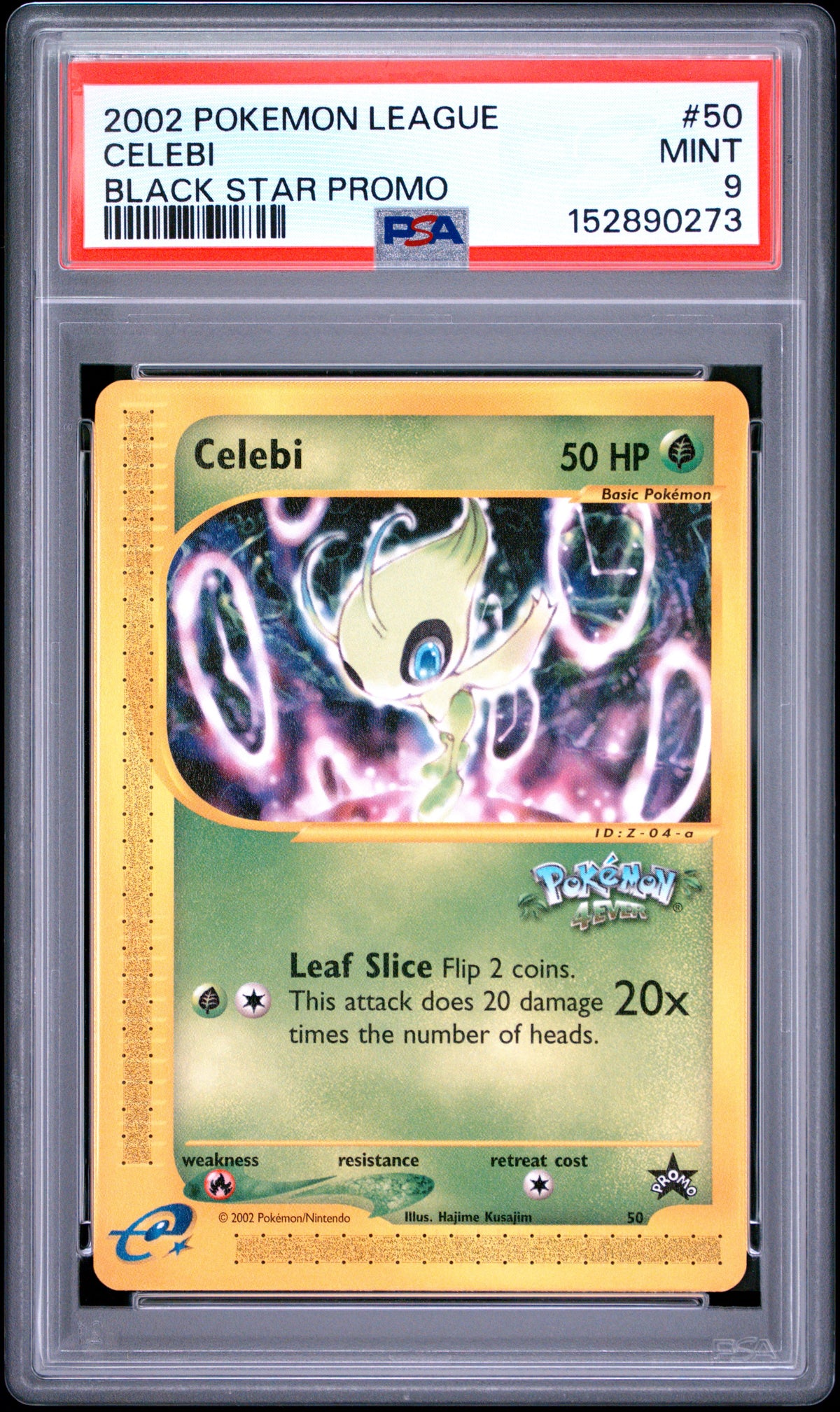 Celebi PSA 9 2002 Pokemon League Promo Black Star #50