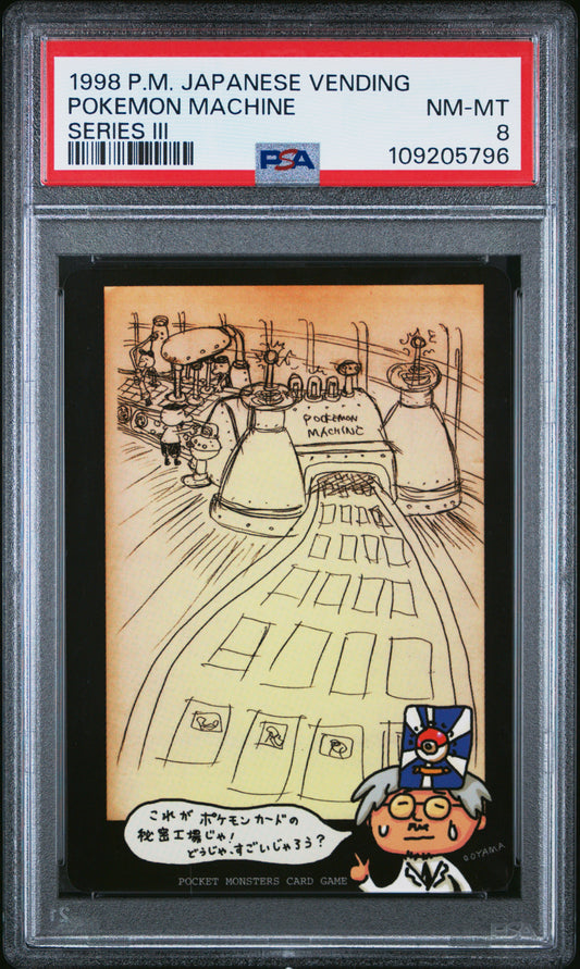 Pokemon Machine PSA 8 1998 Pokemon Japanese Vending Series 3