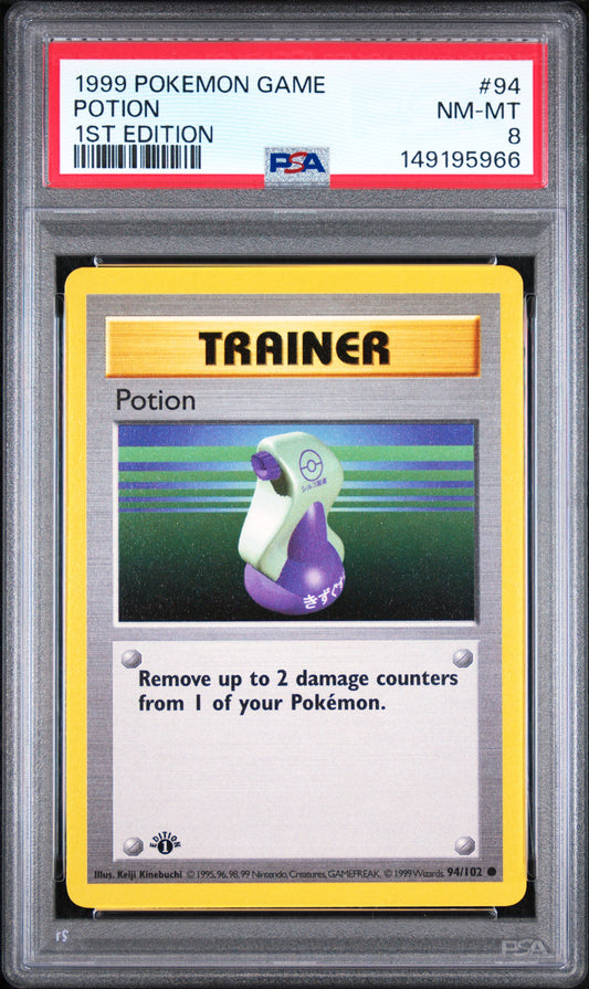 Potion 1st Edition PSA 8 1999 Pokemon Base Set Shadowless #94