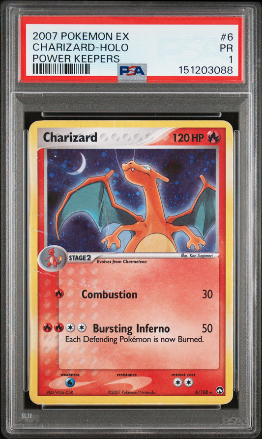 Charizard Holo PSA 1 2007 Pokemon Ex Power Keepers #6