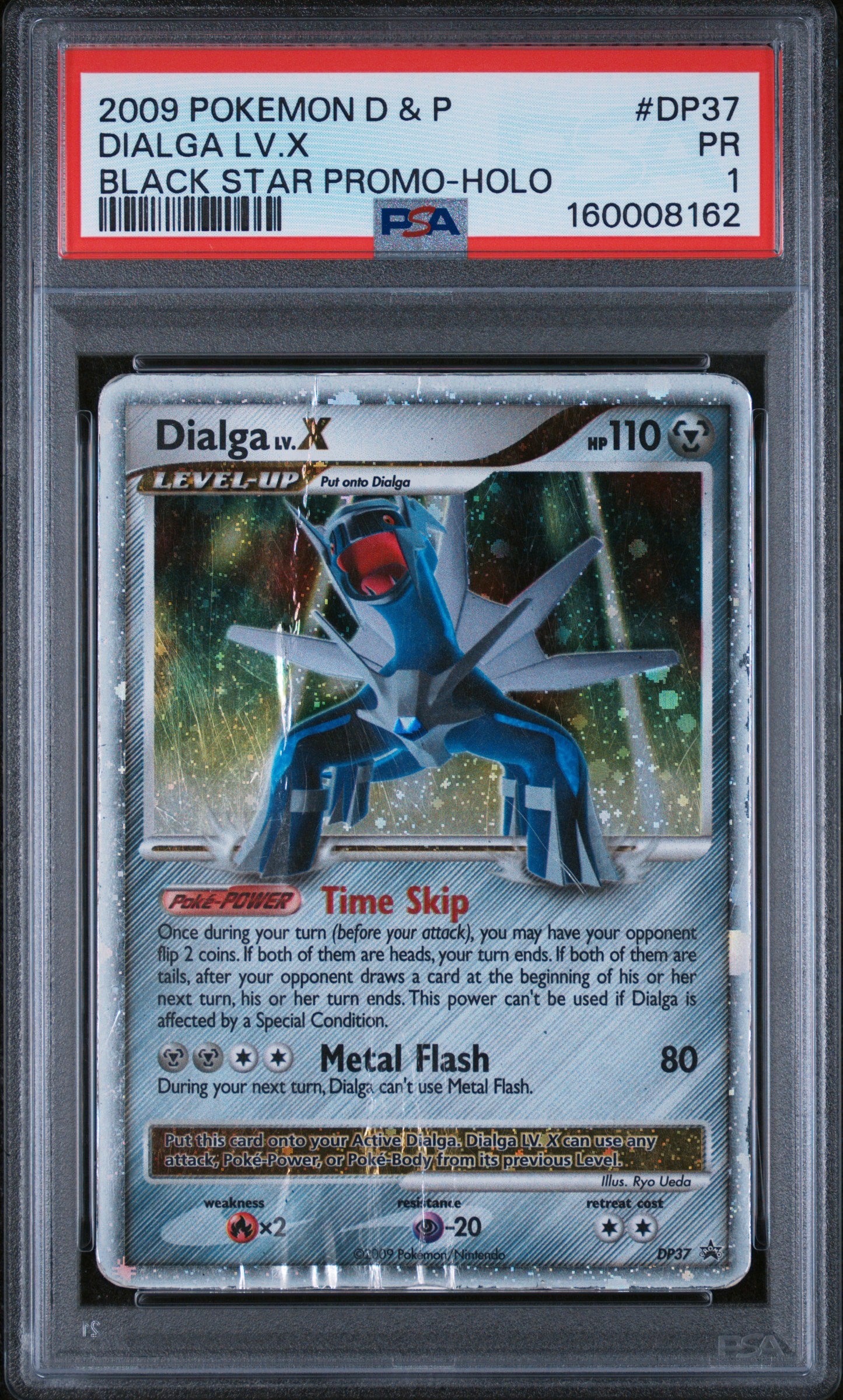 Dialga Lv. X Holo PSA 1 2009 Diamond & Pearl Black Star Promo #DP37 POP 23