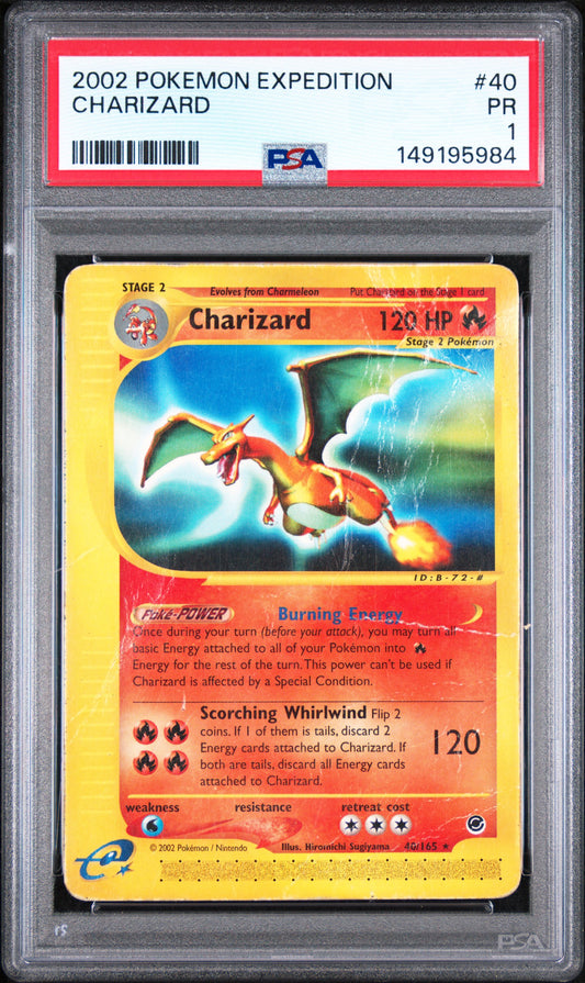 Charizard PSA 1 2002 Pokemon Expedition #40