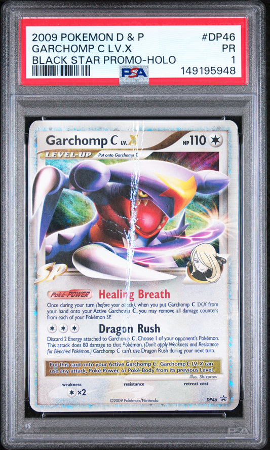 Garchomp C Lv X Holo PSA 1 2009 Pokemon DP Black Star Promo #DP46 POP 4
