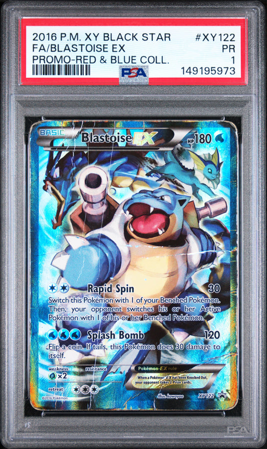 Fa Blastoise Ex Red & Blue Coll PSA 1 2016 Pokemon Xy Black Star Promo #XY122