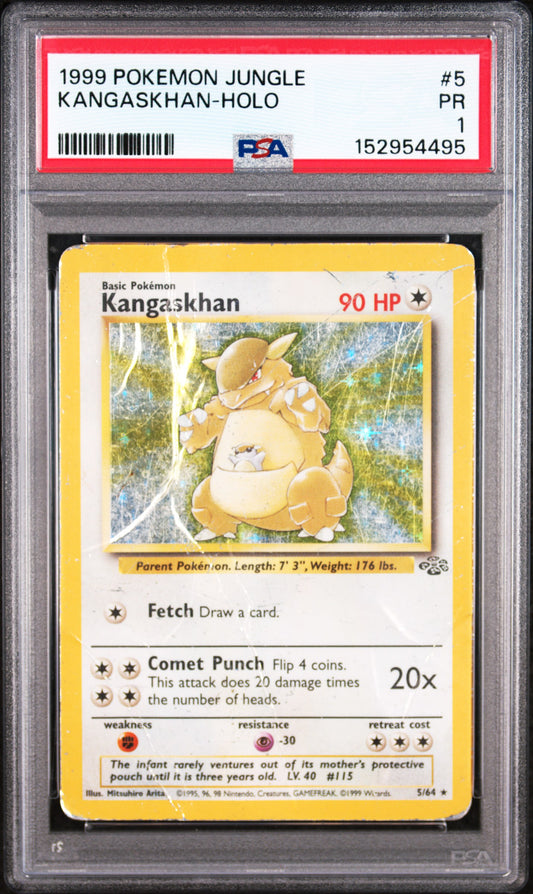 Kangaskhan Holo PSA 1 1999 Pokemon Jungle #5 LOW POP