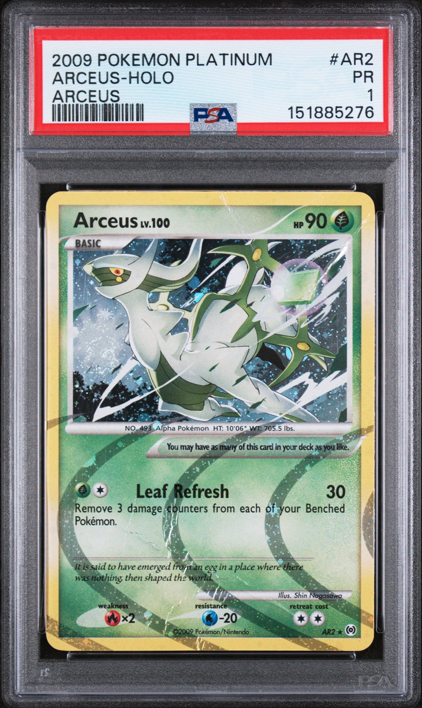 Arceus Holo PSA 1 2009 Pokemon Platinum Arceus #AR2 POP 3
