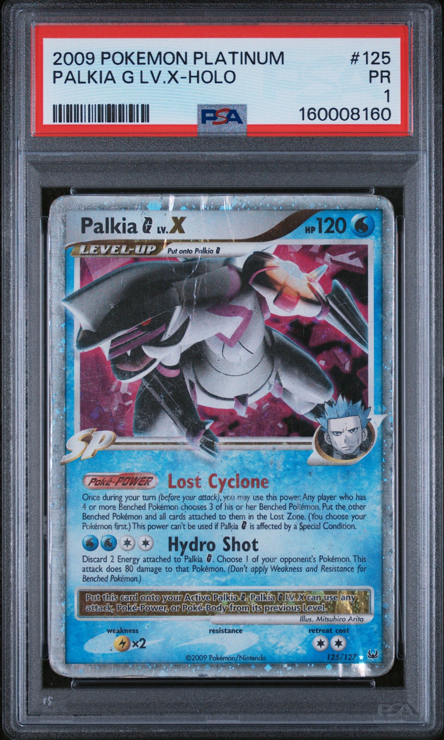 Palkia G LV X Holo PSA 1 2009 Pokemon Platinum #125 LOW POP