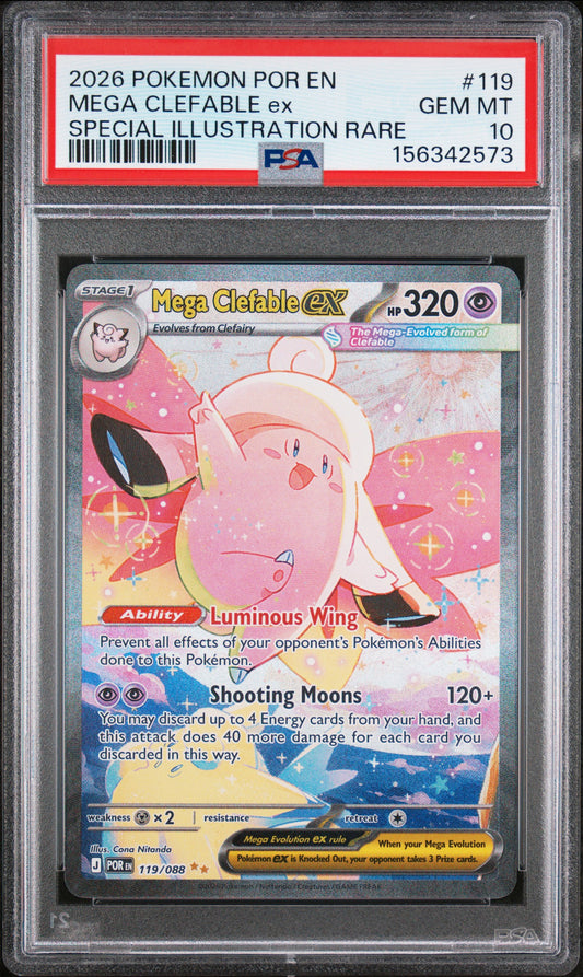 Mega Clefable Ex Special Illustration Rare PSA 10 2026 En Perfect Order #119