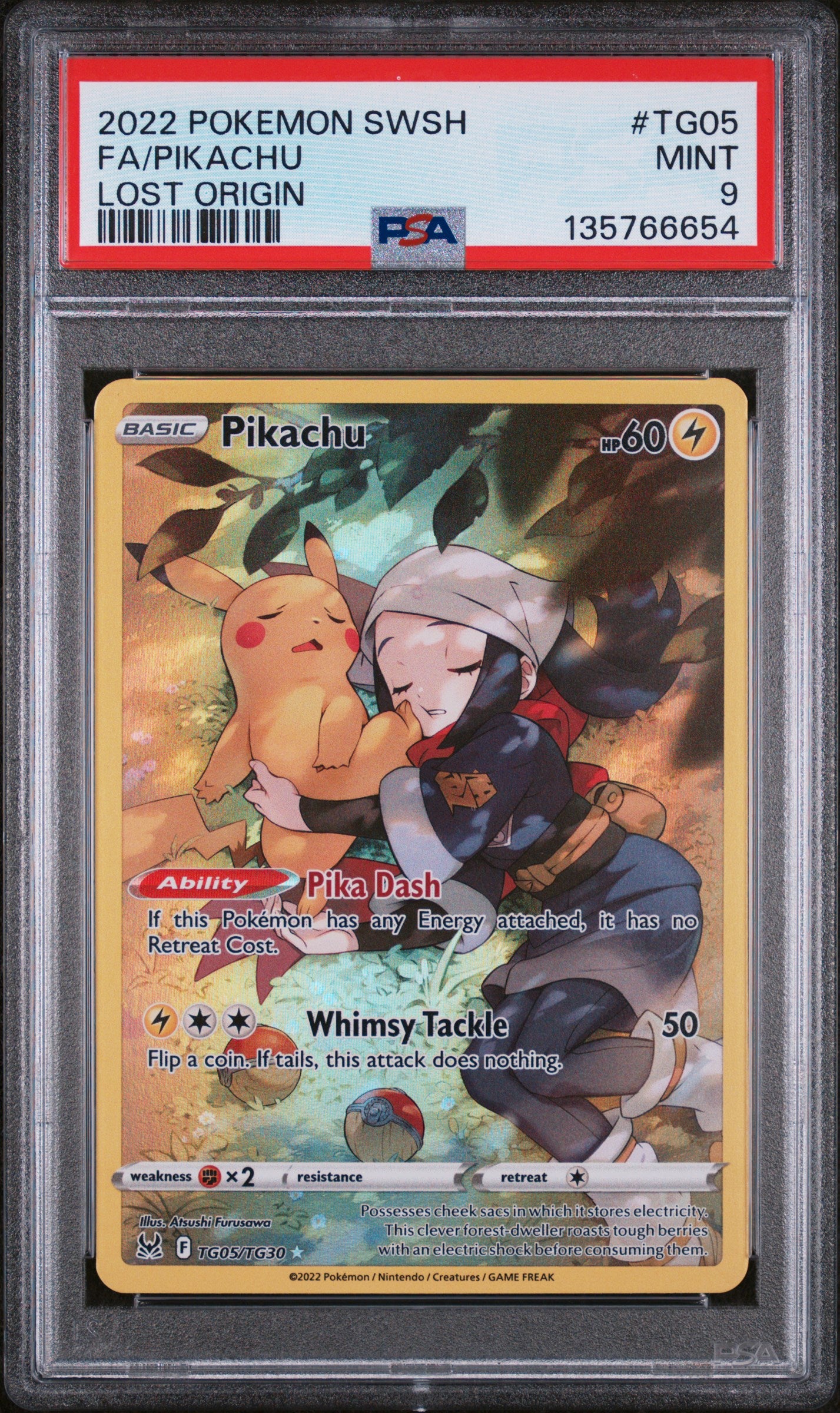 Pikachu PSA 9 2022 Pokemon Sword & Shield Lost Origin #TG05