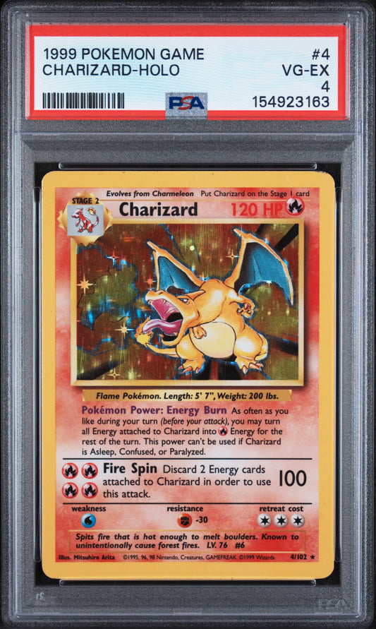 Charizard Holo PSA 4 1999 Pokemon Game #4
