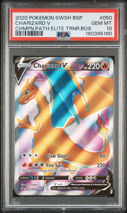 Charizard V Champion Path ETB PSA 10 2020 Pokemon SWSH Black Star Promo #050