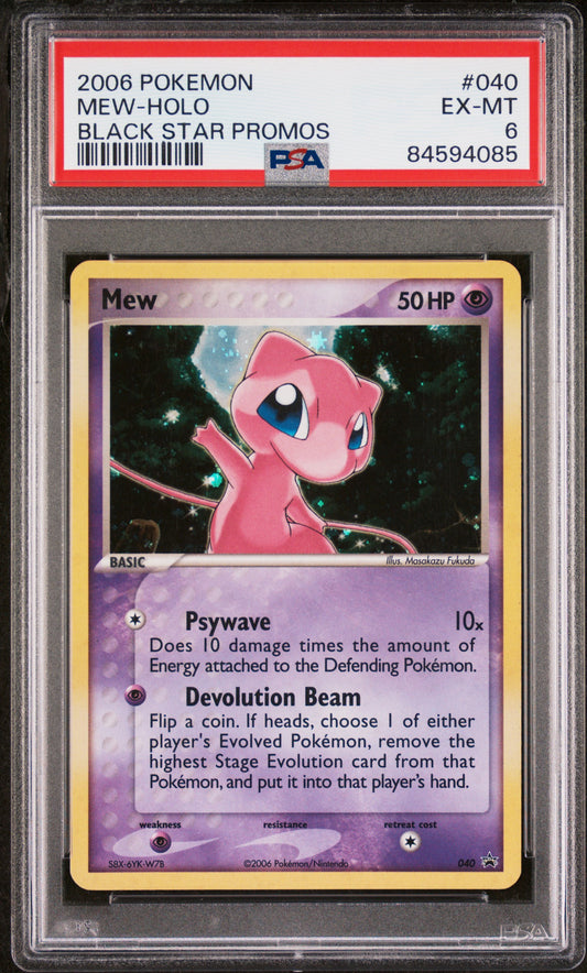Mew Holo PSA 6 2006 Pokemon Black Star Promos #040