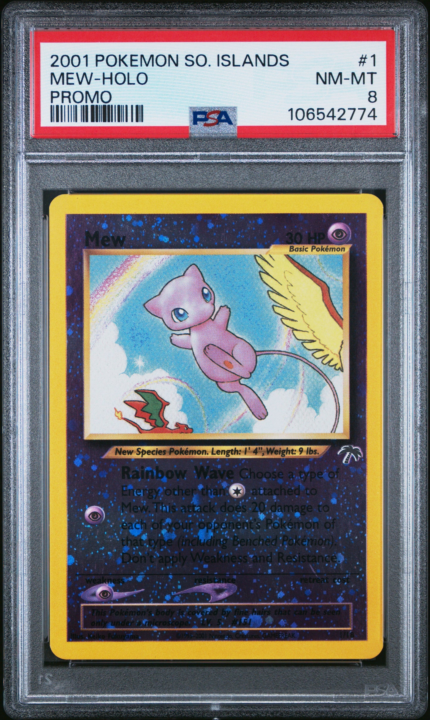 Mew Holo PSA 8 2001 Pokemon Southern Islands Promo #1