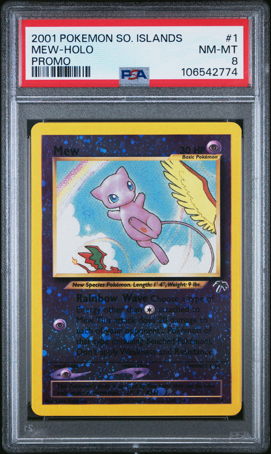 Mew Holo PSA 8 2001 Pokemon Southern Islands Promo #1