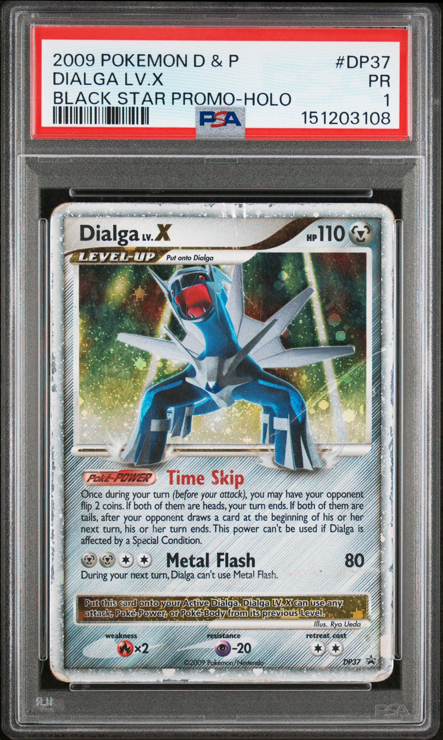Dialga LV X  Holo PSA 1 2009 Diamond & Pearl Black Star Promo #DP37 POP 23