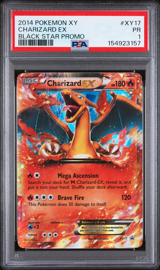 Charizard EX PSA 1 2014 Pokemon Xy Black Star Promo #XY17