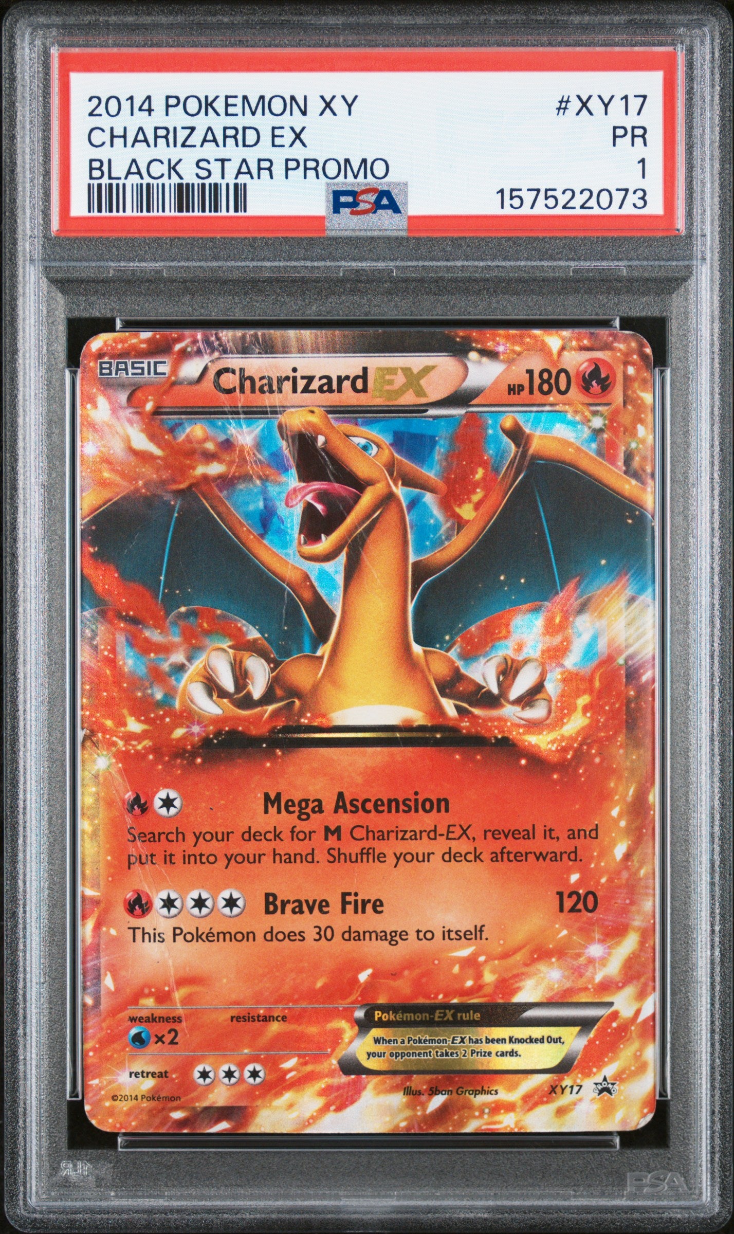 Charizard EX PSA 1 2014 Pokemon XY Black Star Promo #XY17