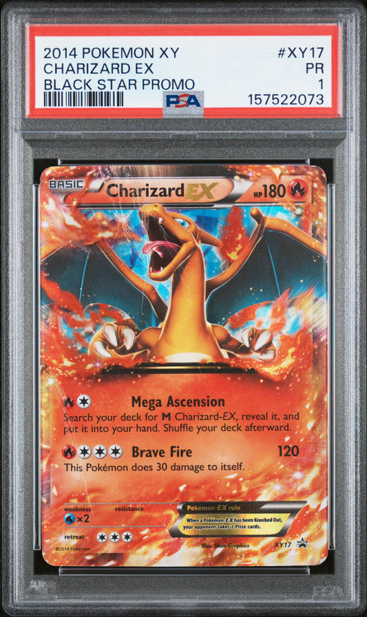 Charizard EX PSA 1 2014 Pokemon XY Black Star Promo #XY17