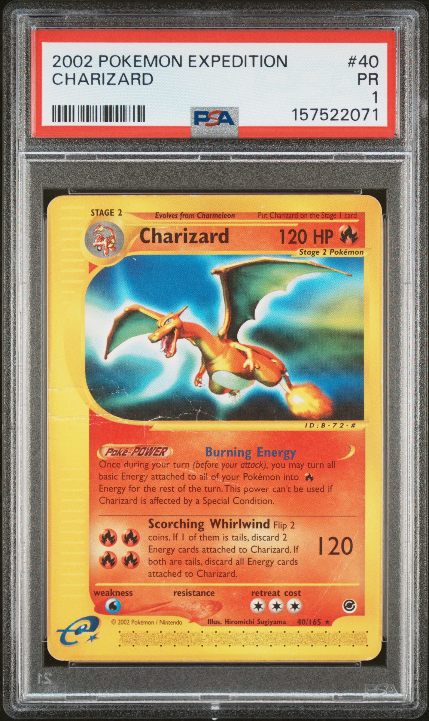 Charizard PSA 1 2002 Pokemon Expedition #40