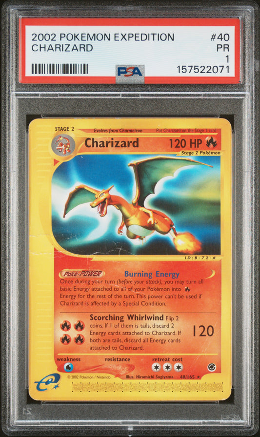 Charizard PSA 1 2002 Pokemon Expedition #40