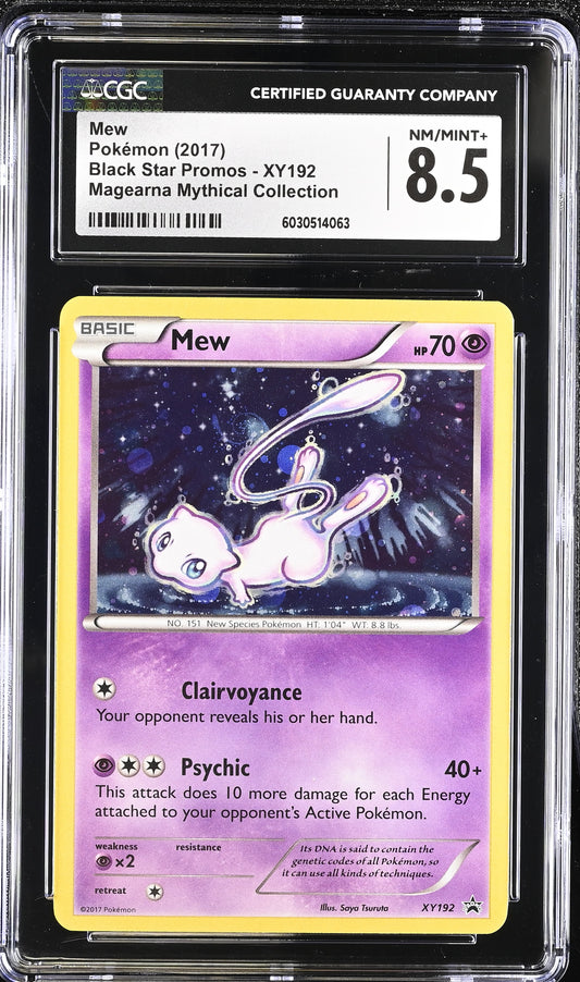 Mew CGC 8.5 2017 Black Star Promos #XY192