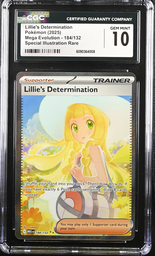 Lillie's Determination CGC 10 2025 Mega Evolution #184/132
