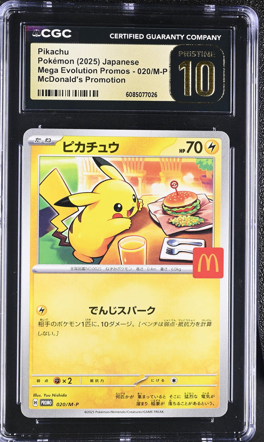 Pikachu CGC Pristine 10 2025 Mega Evolution Promos #020/M-P