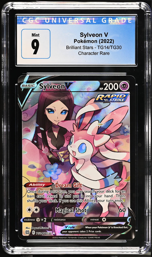 Sylveon V CGC 9 2022 Brilliant Stars #TG14/TG30