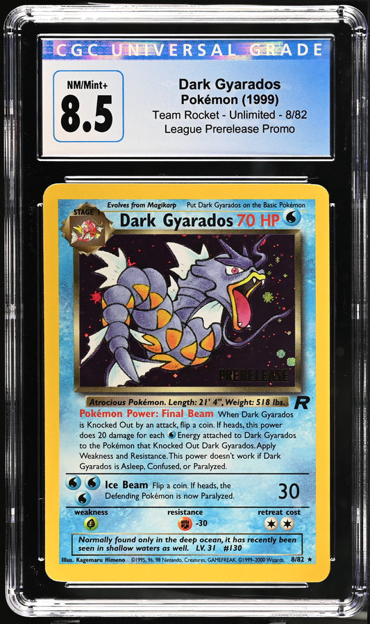 Dark Gyarados Holo CGC 8.5 1999 Team Rocket #8/82