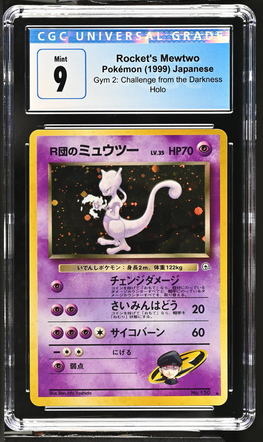 Rocket's Mewtwo Holo CGC 9 1999 Gym 2: Challenge from the Darkness