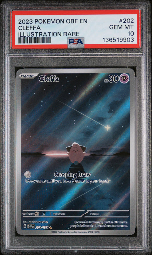 Cleffa PSA 10 2023 Pokemon En Obsidian Flames #202