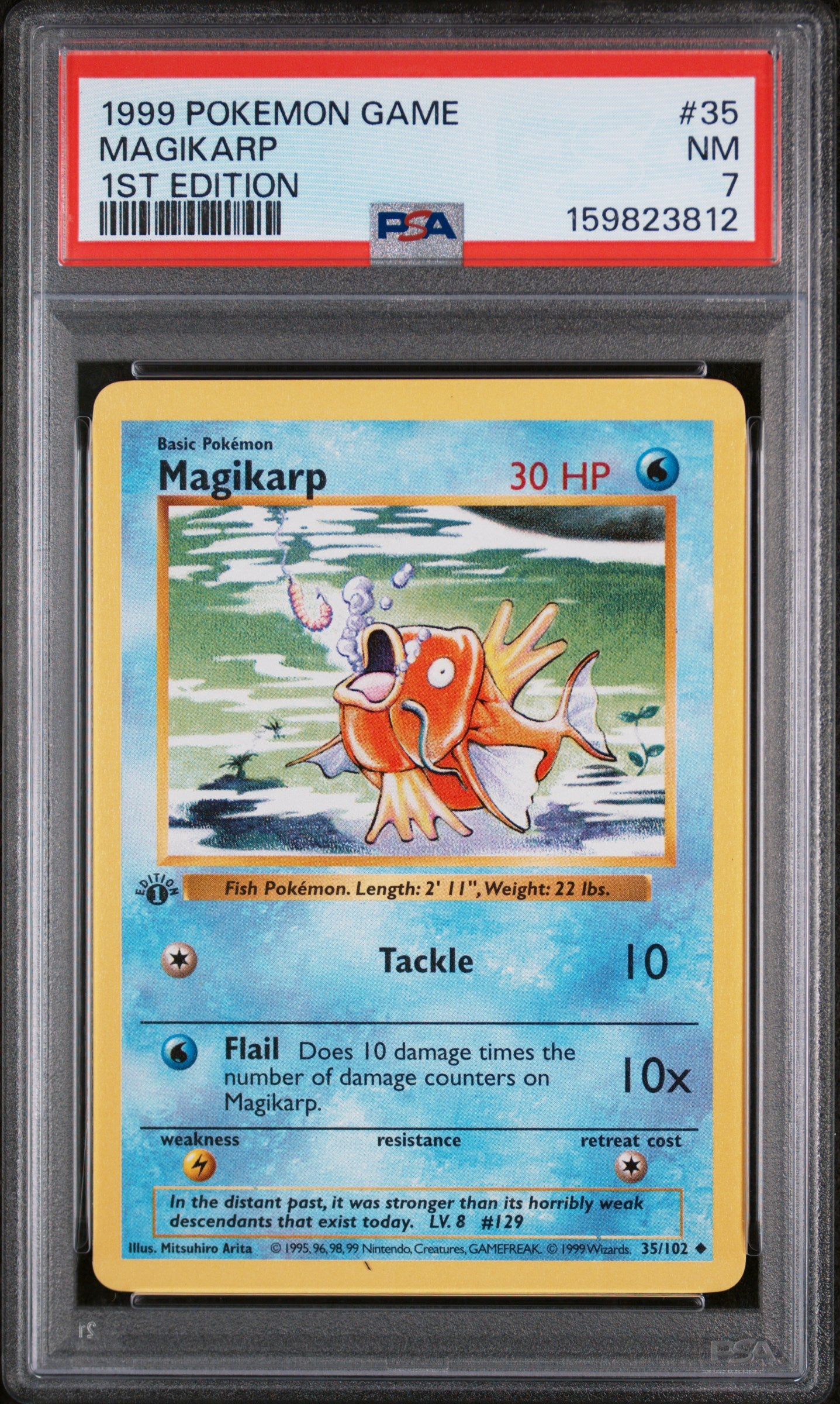 Magikarp 1st Edition PSA 7 1999 Pokemon Base Set Shadowless #35