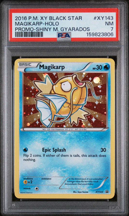 Magikarp Holo PSA 7 2016 Pokemon XY Black Star Promo Shiny M Gyarados  #XY143