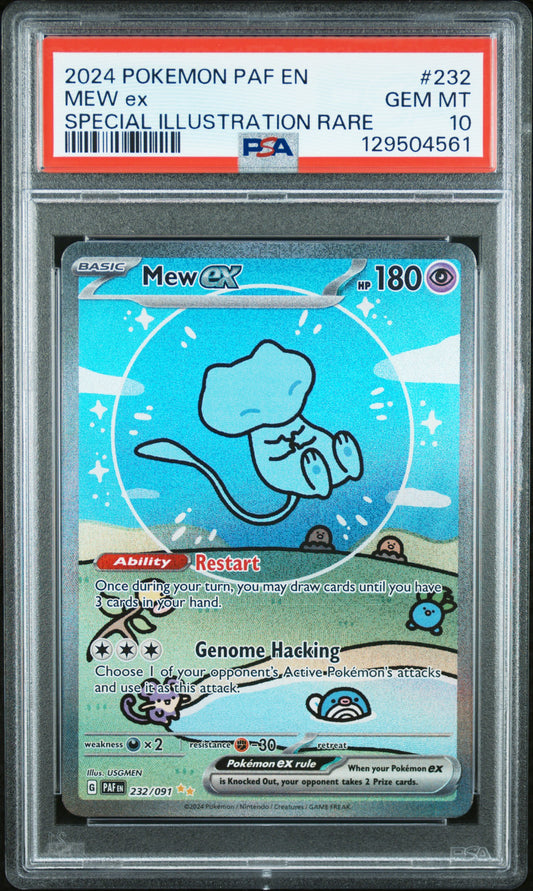 Mew ex PSA 10 2024 Pokemon Paf En Paldean Fates #232 BUBBLE MEW