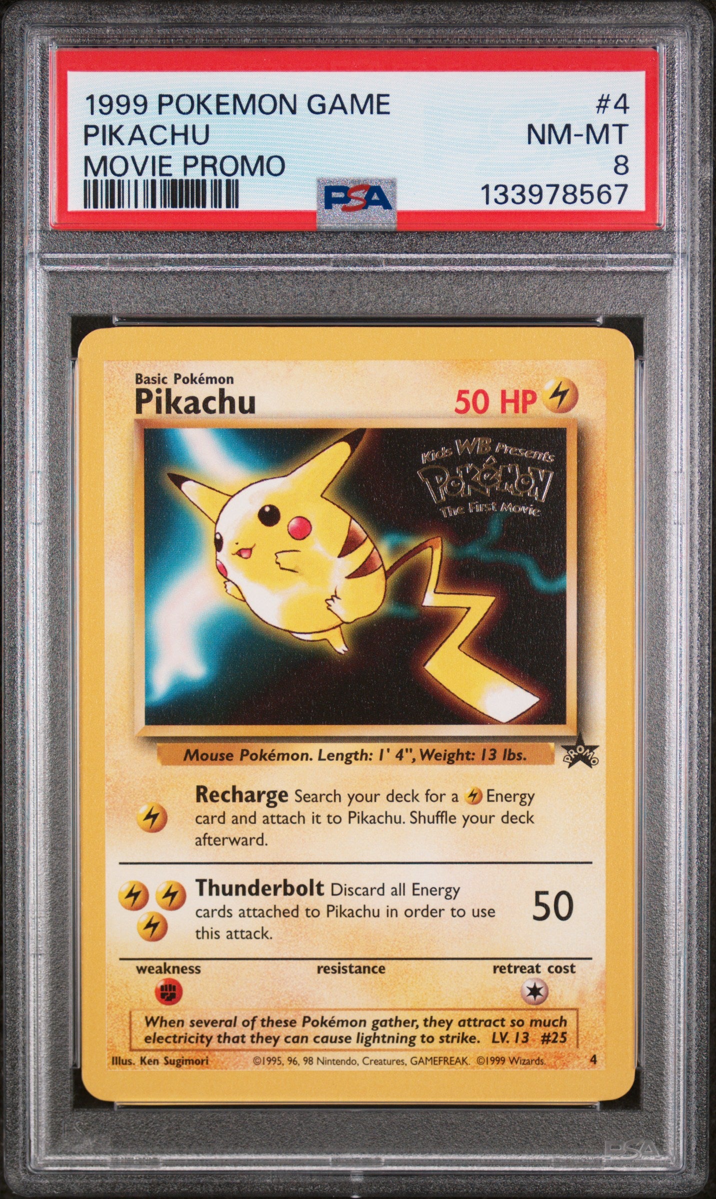 Pikachu Movie Promo PSA 8 1999 Pokemon Game Movie #4