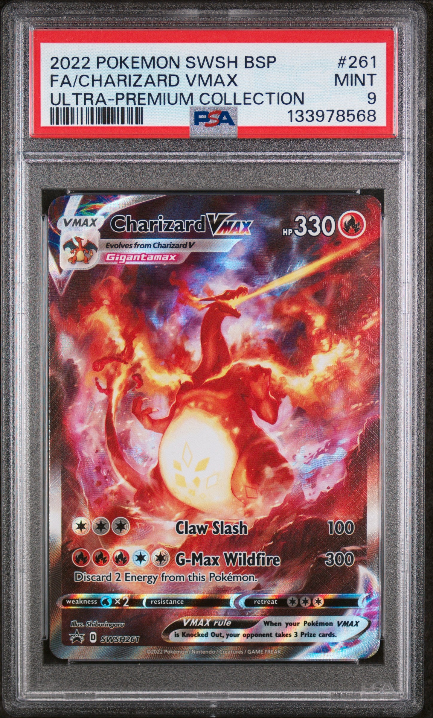 Charizard VMAX PSA 9 2022 Pokemon SWSH Black Star Promo #261