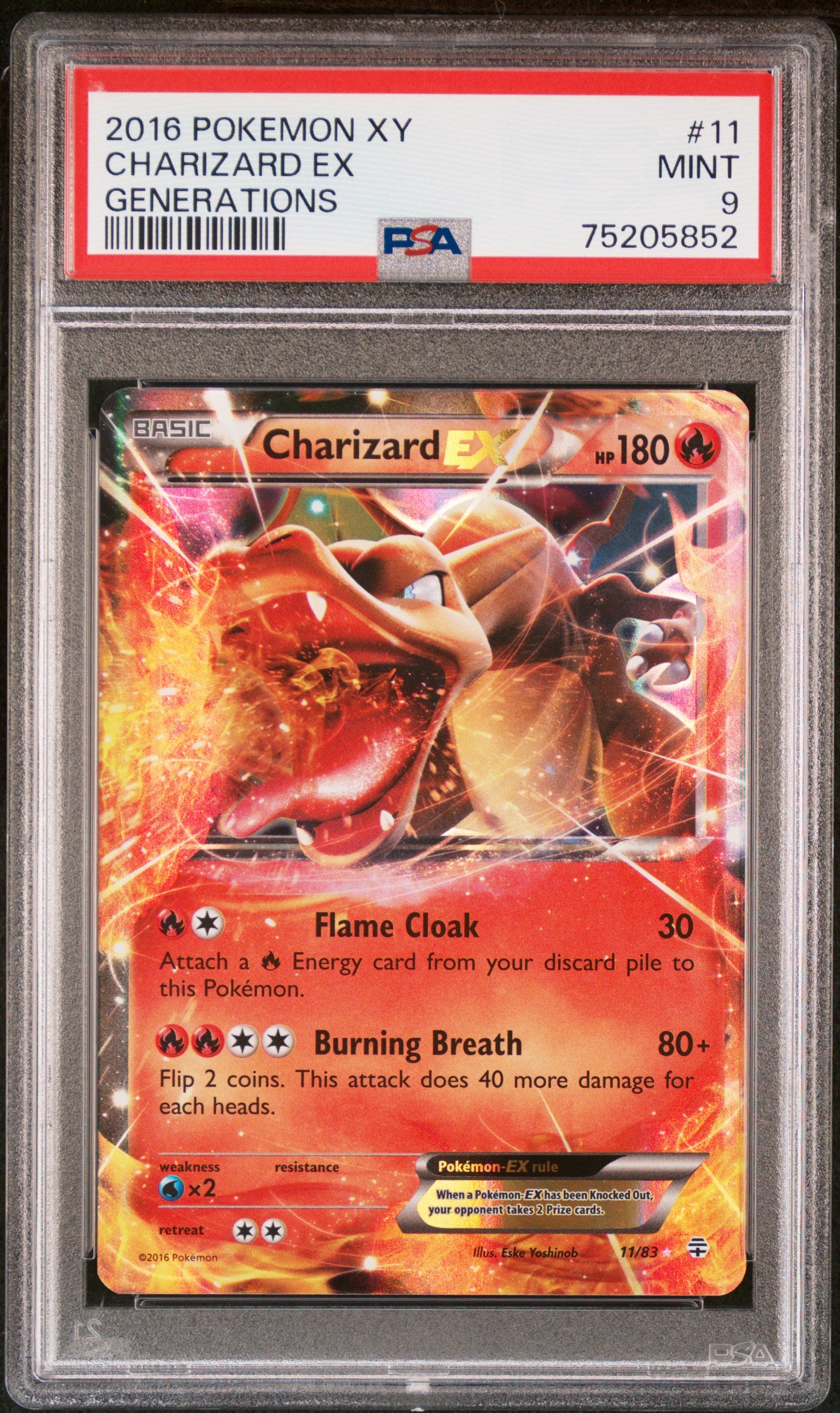 Charizard EX PSA 9 2016 Pokemon XY Generations #11