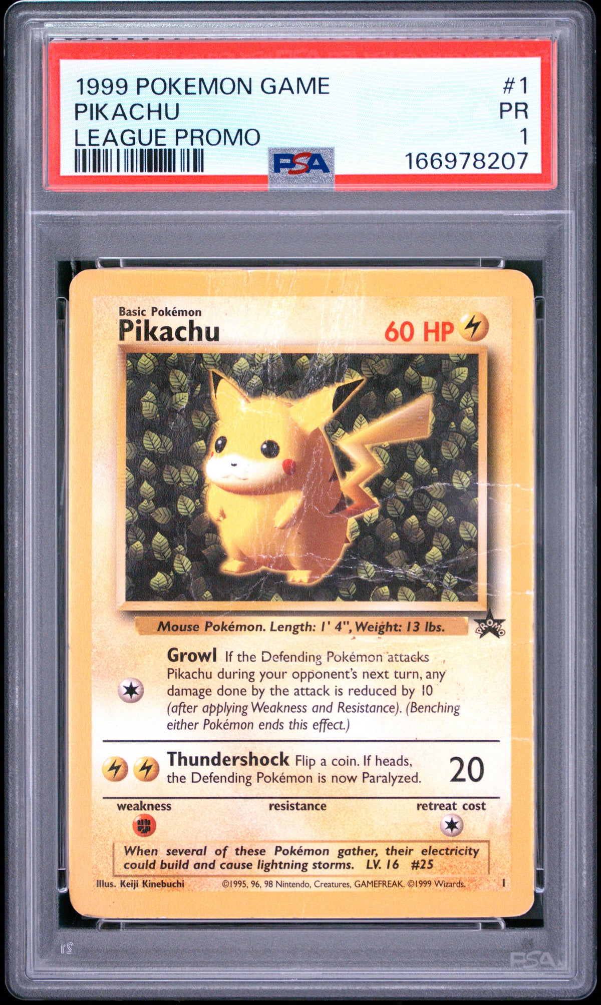 Pikachu PSA 1 1999 Pokemon League Promo #1 LOW POP