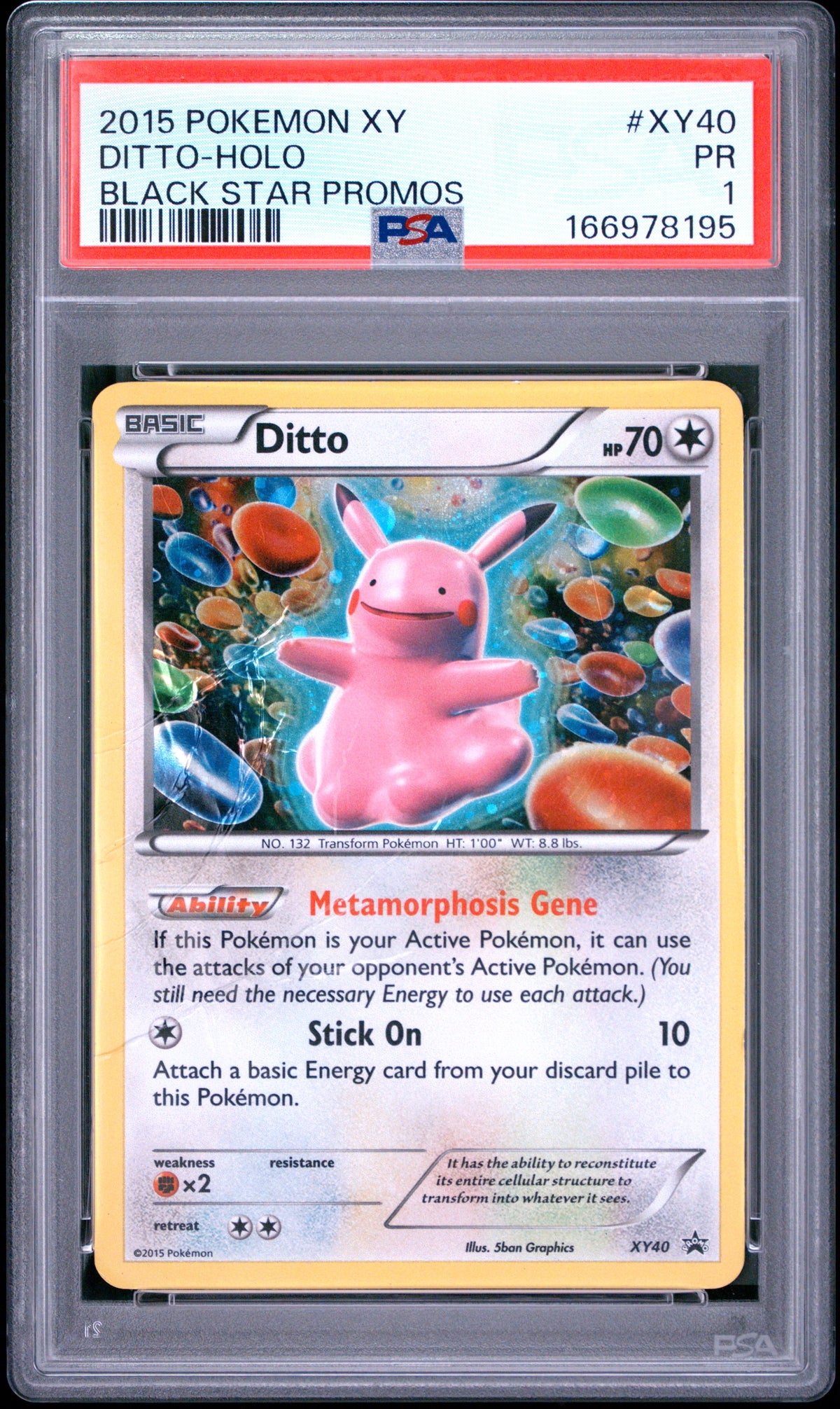 Ditto PSA 1 2015 Pokemon Xy Holo Black Star Promos #XY40 POP 5
