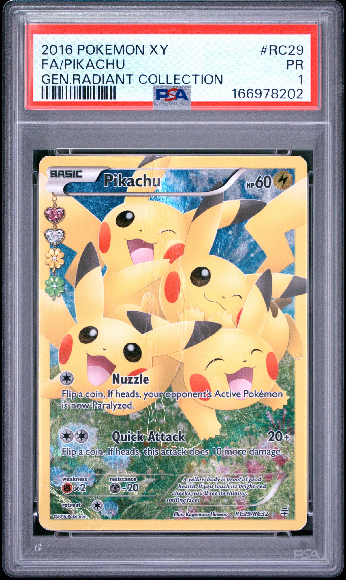 Pikachu PSA 1 2016 Pokemon XY Generations Radiant Collection #RC29 LOW POP