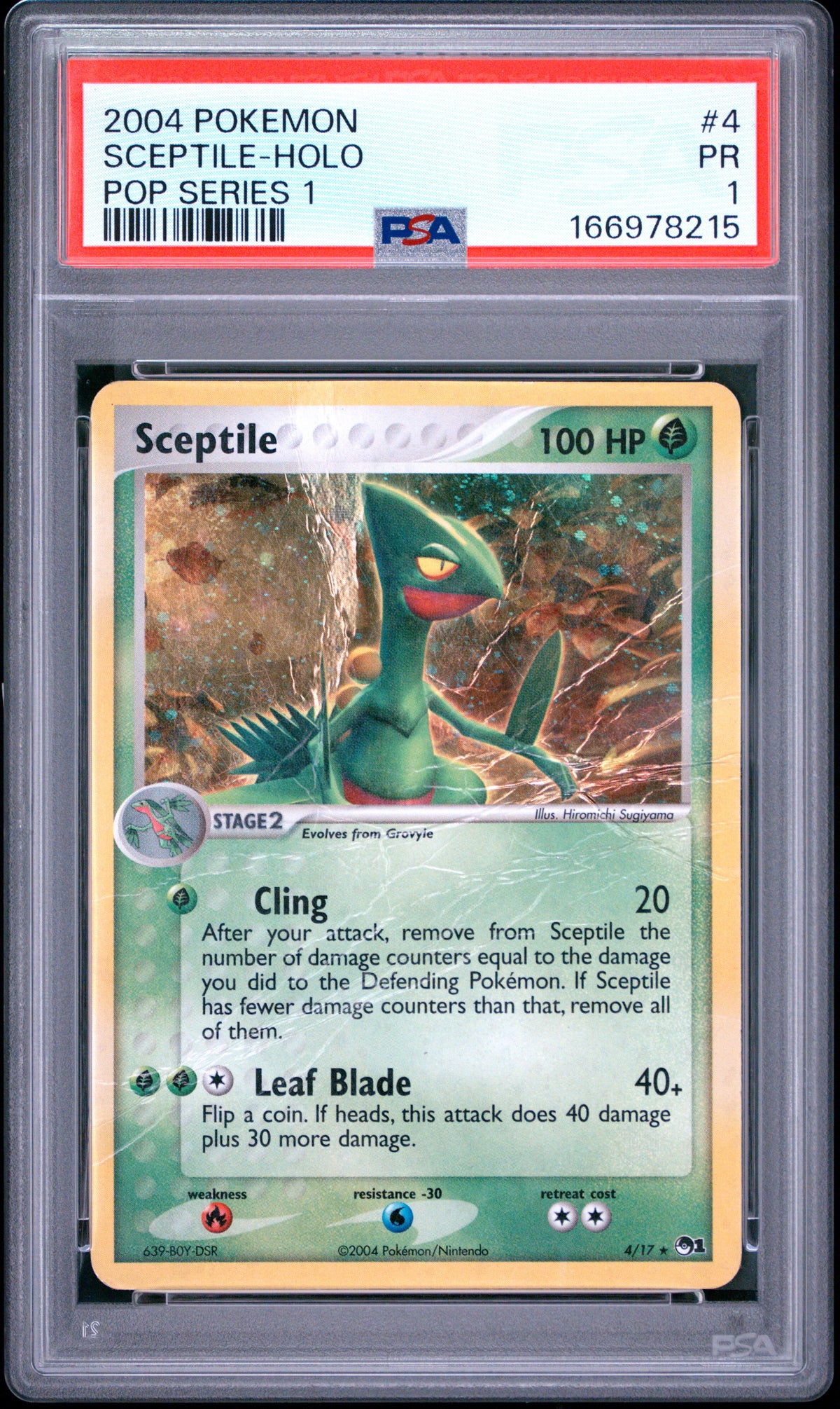 Sceptile Holo Pop Series 1 PSA 1 2004 Pokemon #4 POP 13