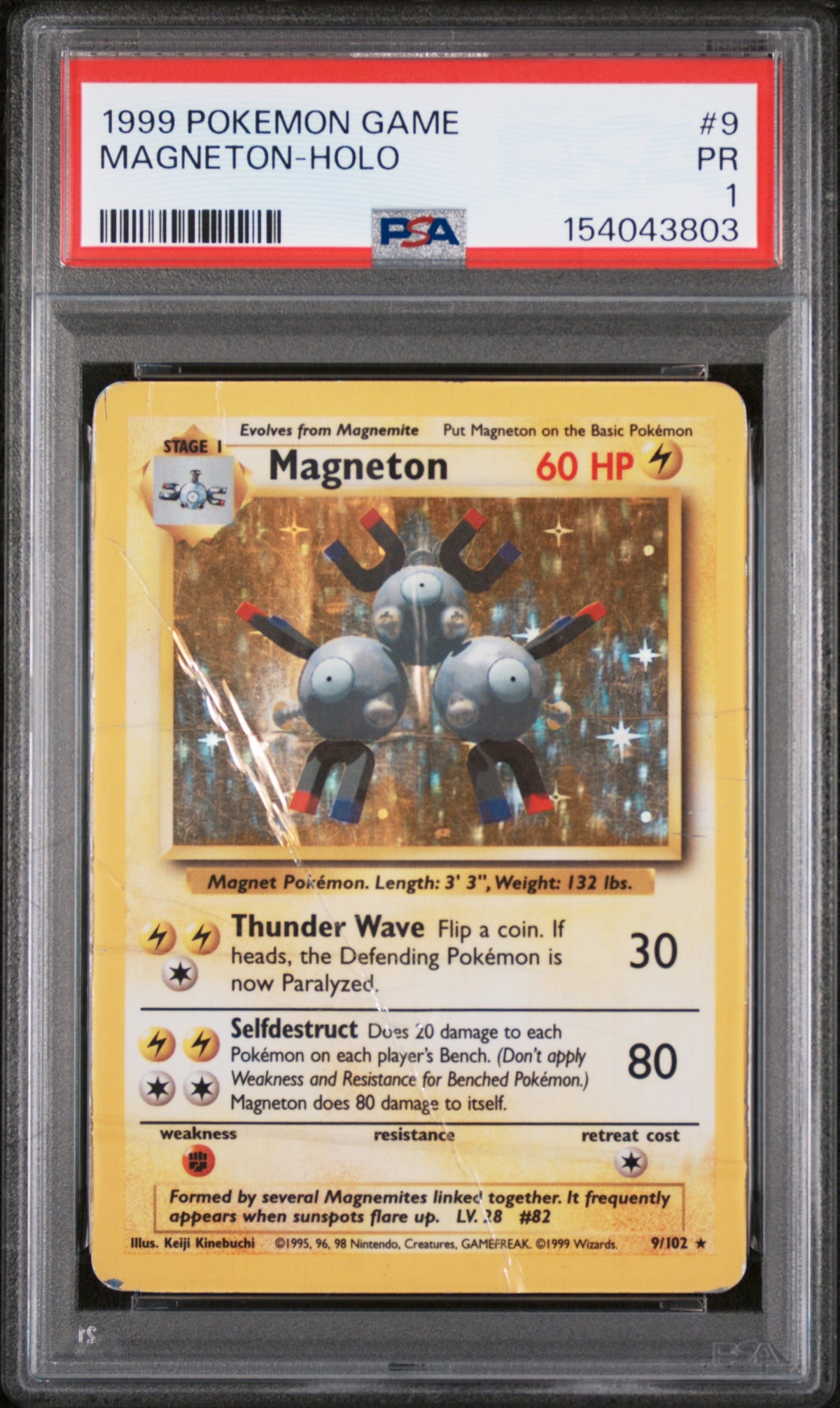 Magneton Holo PSA 1 1999 Pokemon Base Set #9