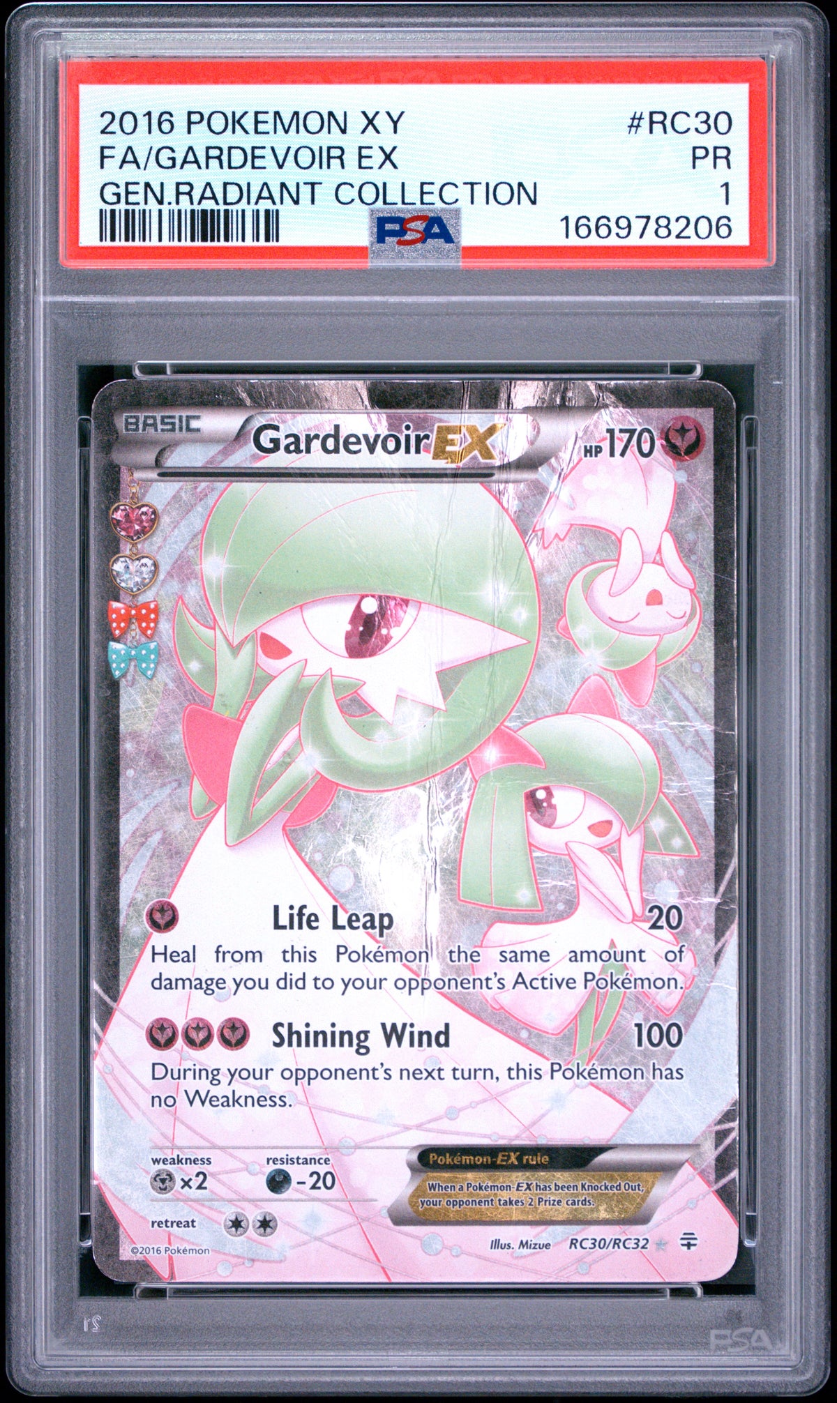 Gardevoir EX PSA 1 2016 Pokemon Xy Gen Radiant Collection #RC30 LOW POP
