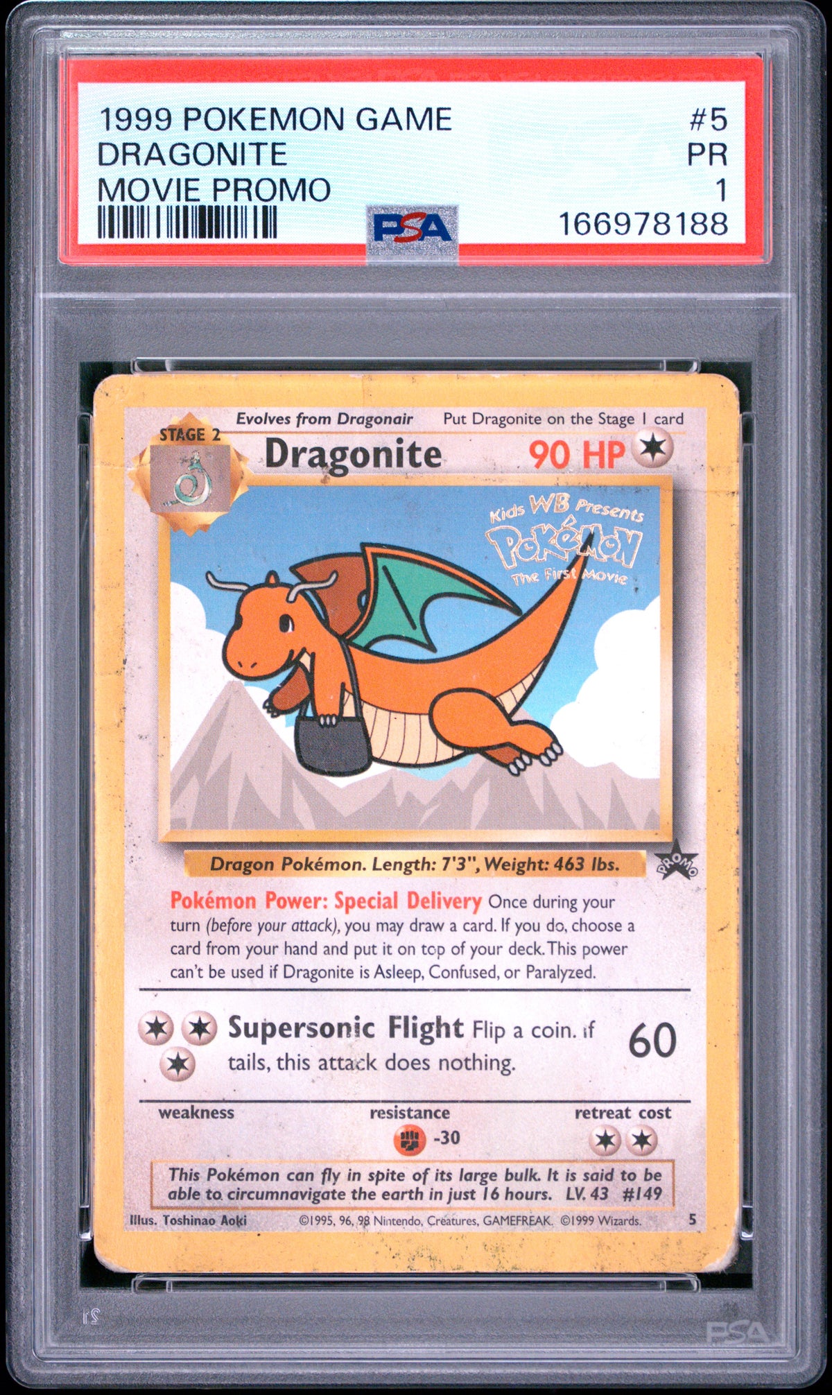 Dragonite Movie Promo PSA 1 1999 Pokemon Game Movie #5