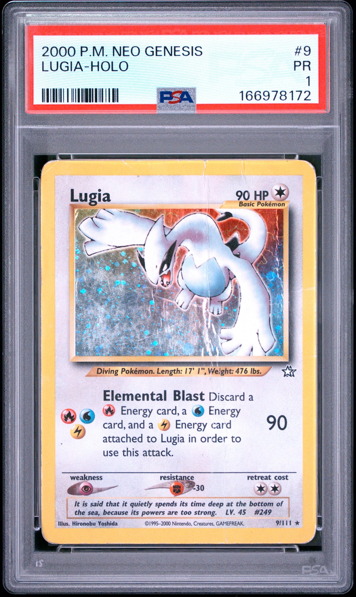 Lugia Holo PSA 1 2000 Pokemon Neo Genesis #9