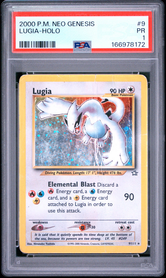 Lugia Holo PSA 1 2000 Pokemon Neo Genesis #9