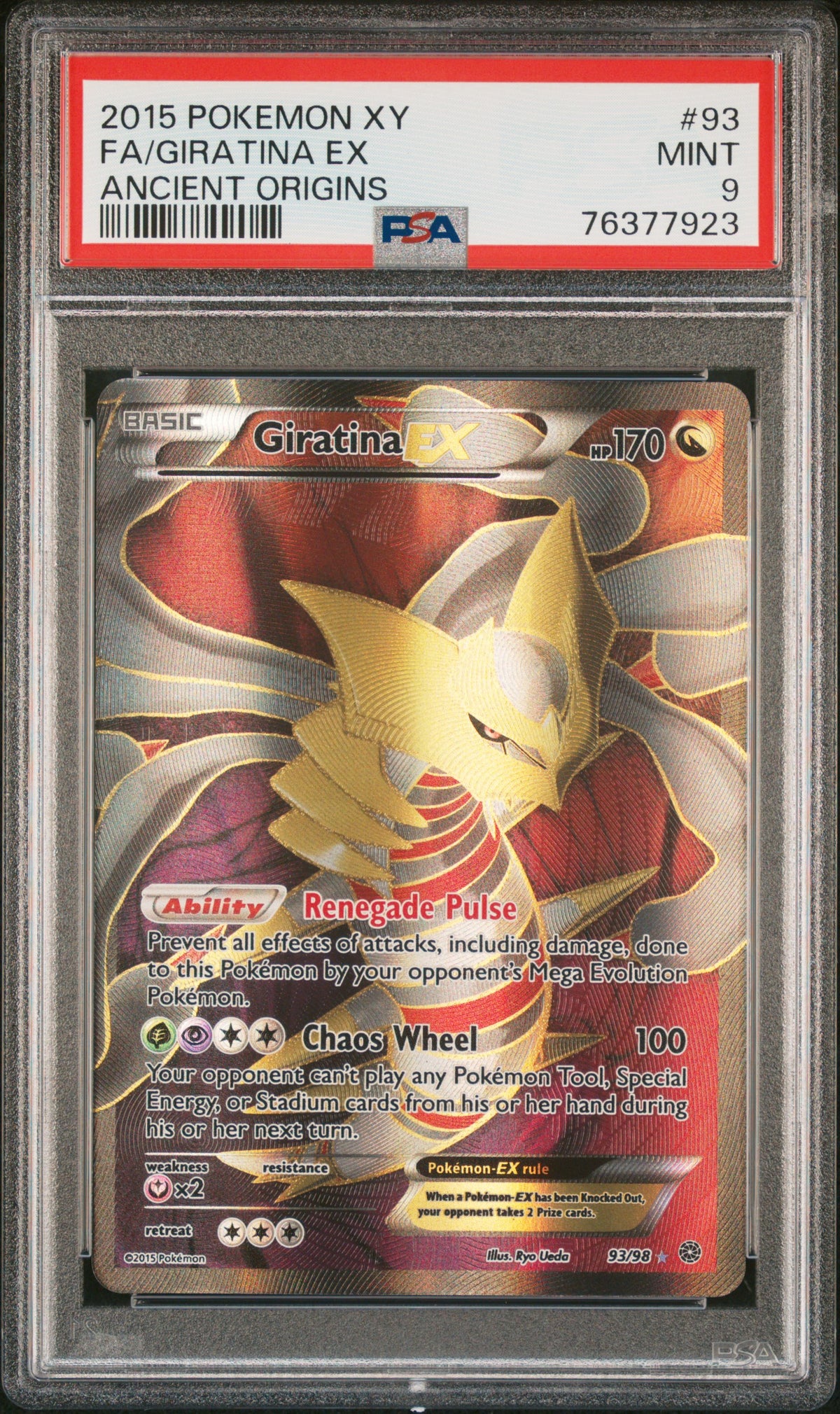 Giratina EX PSA 9 2015 Pokemon Xy Ancient Origins #93