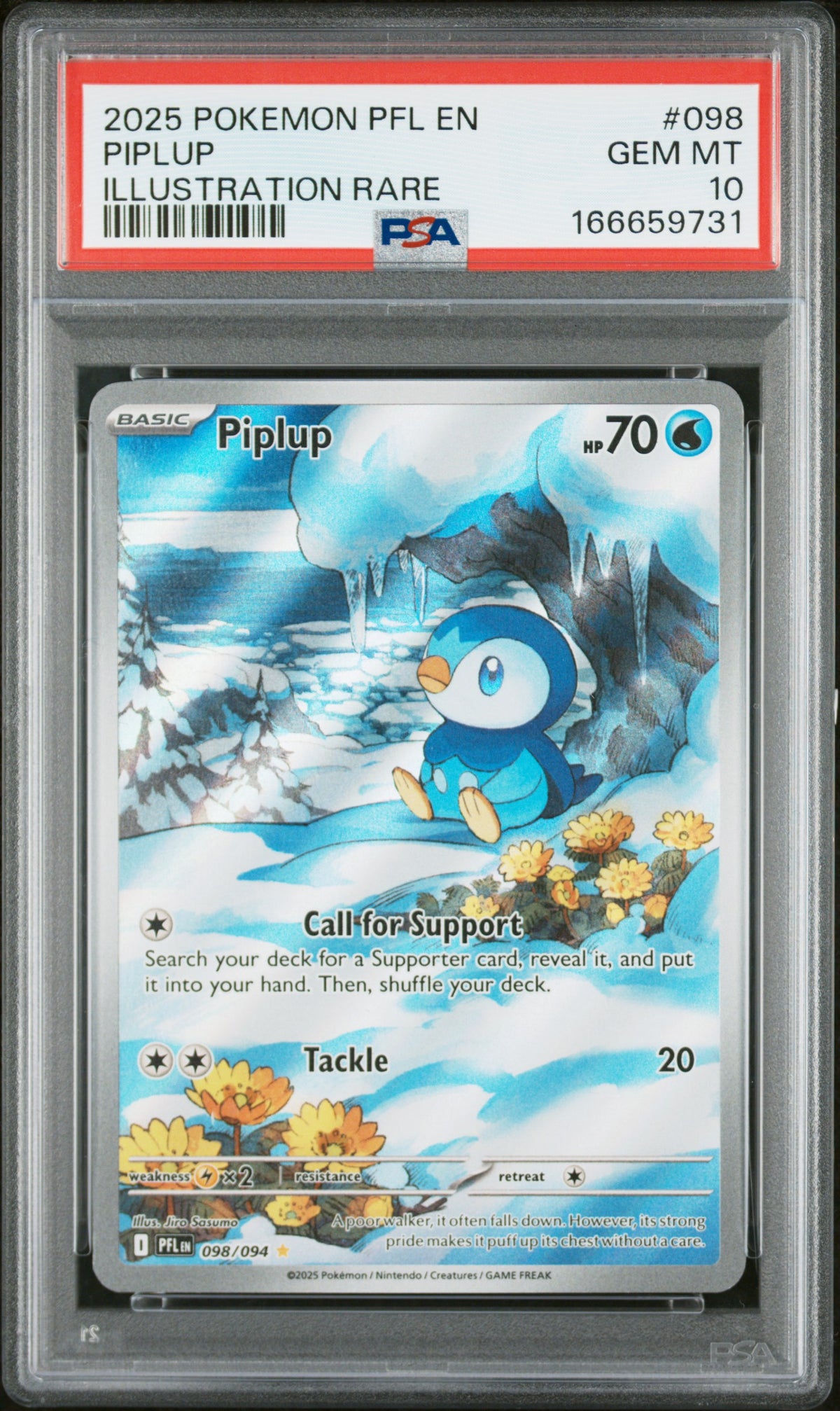 Piplup PSA 10 2025 Pokemon En Phantasmal Flames #098