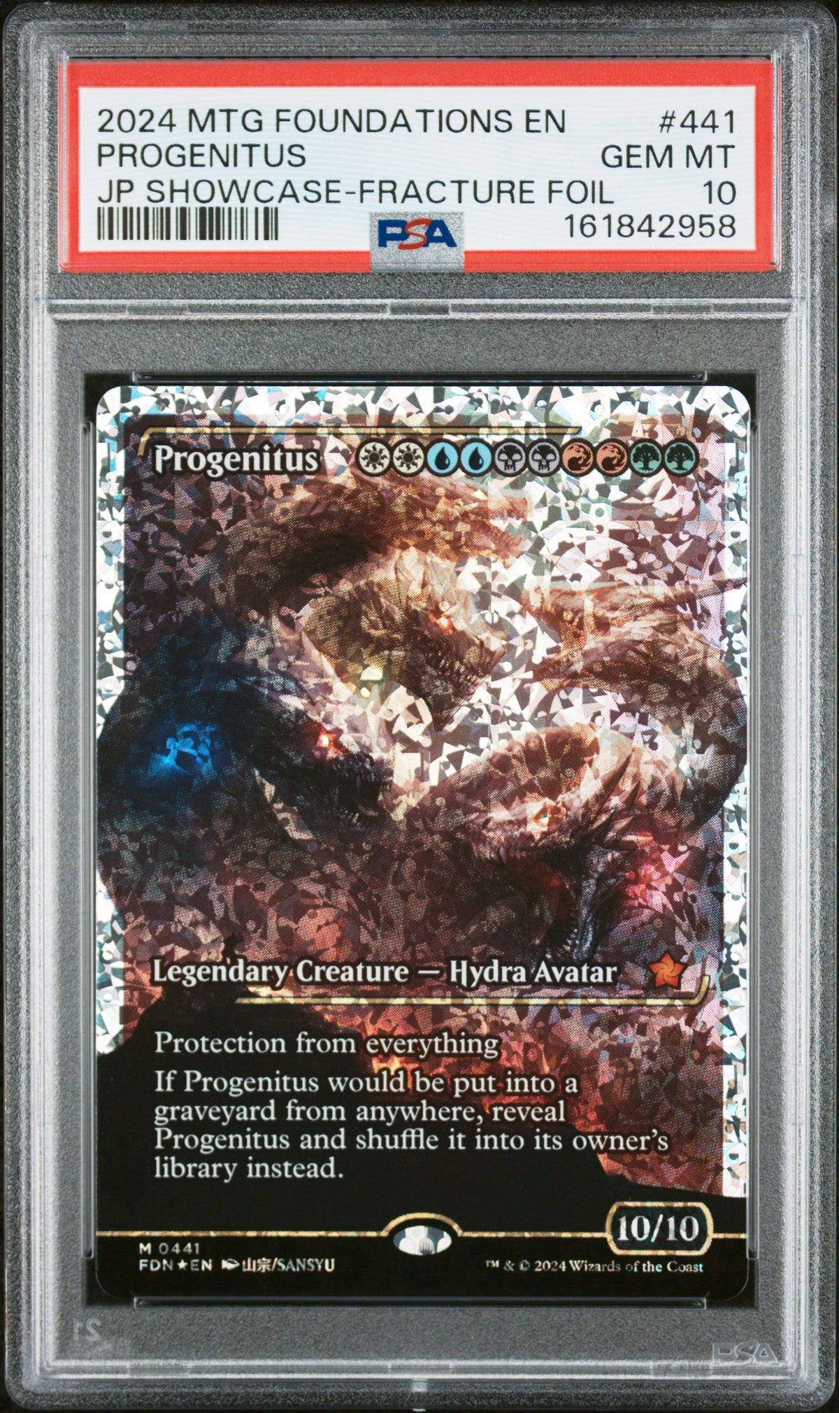 Progenitus Showcase Fracture Foil PSA 10 2024 MTG Foundations #441 - Mislabel